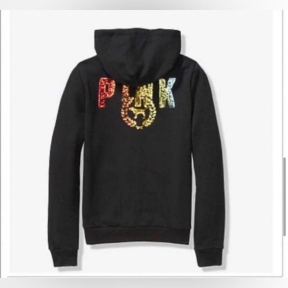 PINK VS RAINBOW OMBRÉ HOODIE / JOGGER OUTFIT SET M - Picture 7 of 16